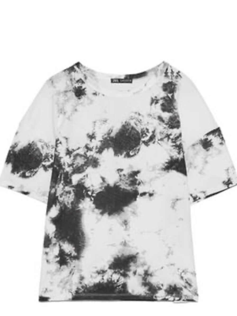 Zara Tie-Dye Short Sleeve Tee - White/Black